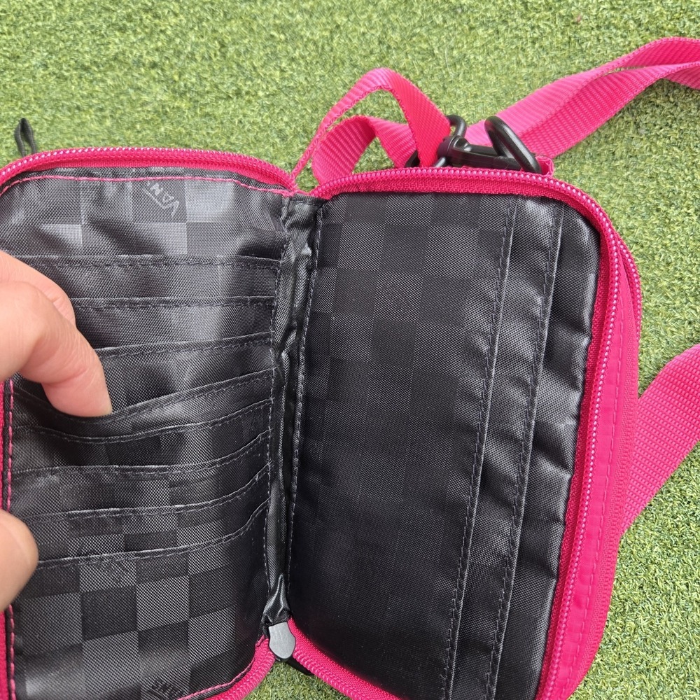 Vans "Off The Wall" Block Wallet Crossbody Carry All Bag Pink - Picture 9 of 13